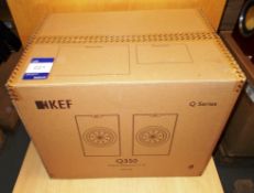 Pair of Kef Q350 Black Speakers (boxed) – RRP £499