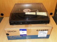 Denon DP-200USB Turntable, black (on display) – RRP £139