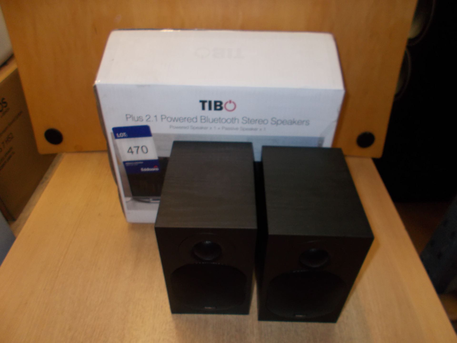 Pair of Tibo Plus 2.1 Powered Blue Tooth Stereo Speakers (on display) – RRP £167