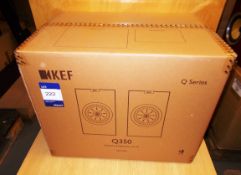 Pair of Kef Q350 Black Speakers (boxed) – RRP £499