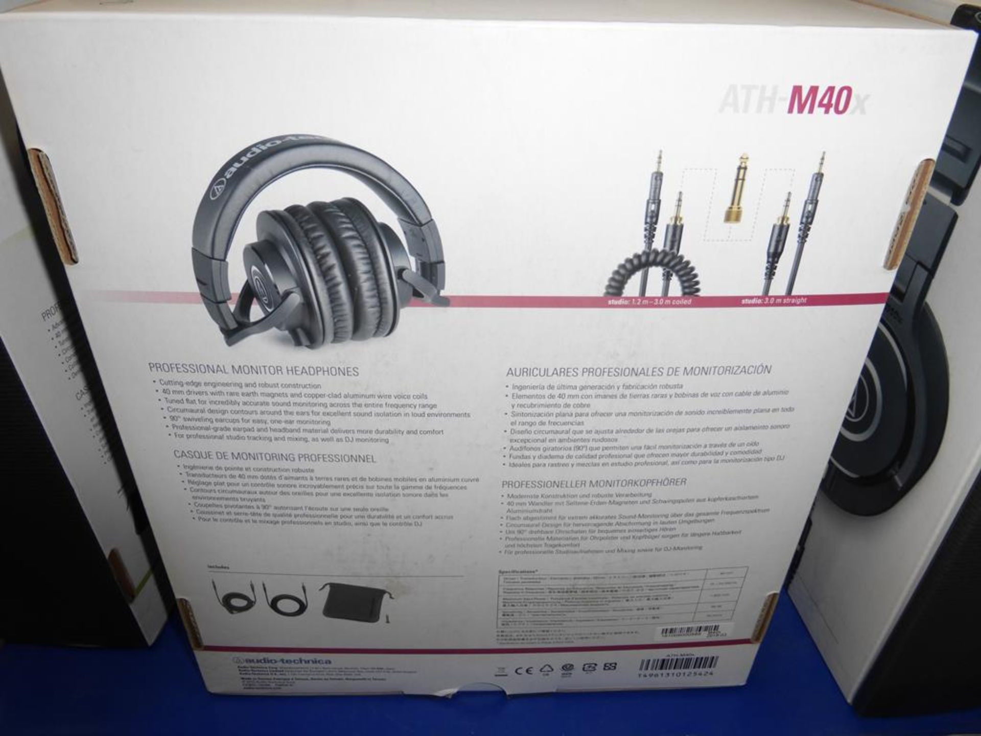 * Audio-Technica ATH M40X Professional Headphones (RRP £60) - Image 2 of 2