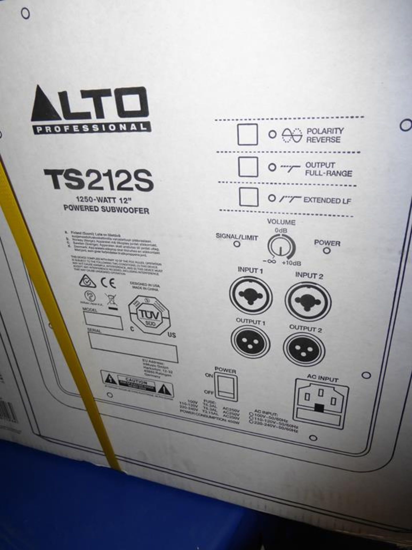 * Alto Professional TS212S 1250W 12'' powered Subwoofer Speaker, RRP £249 - Image 2 of 2