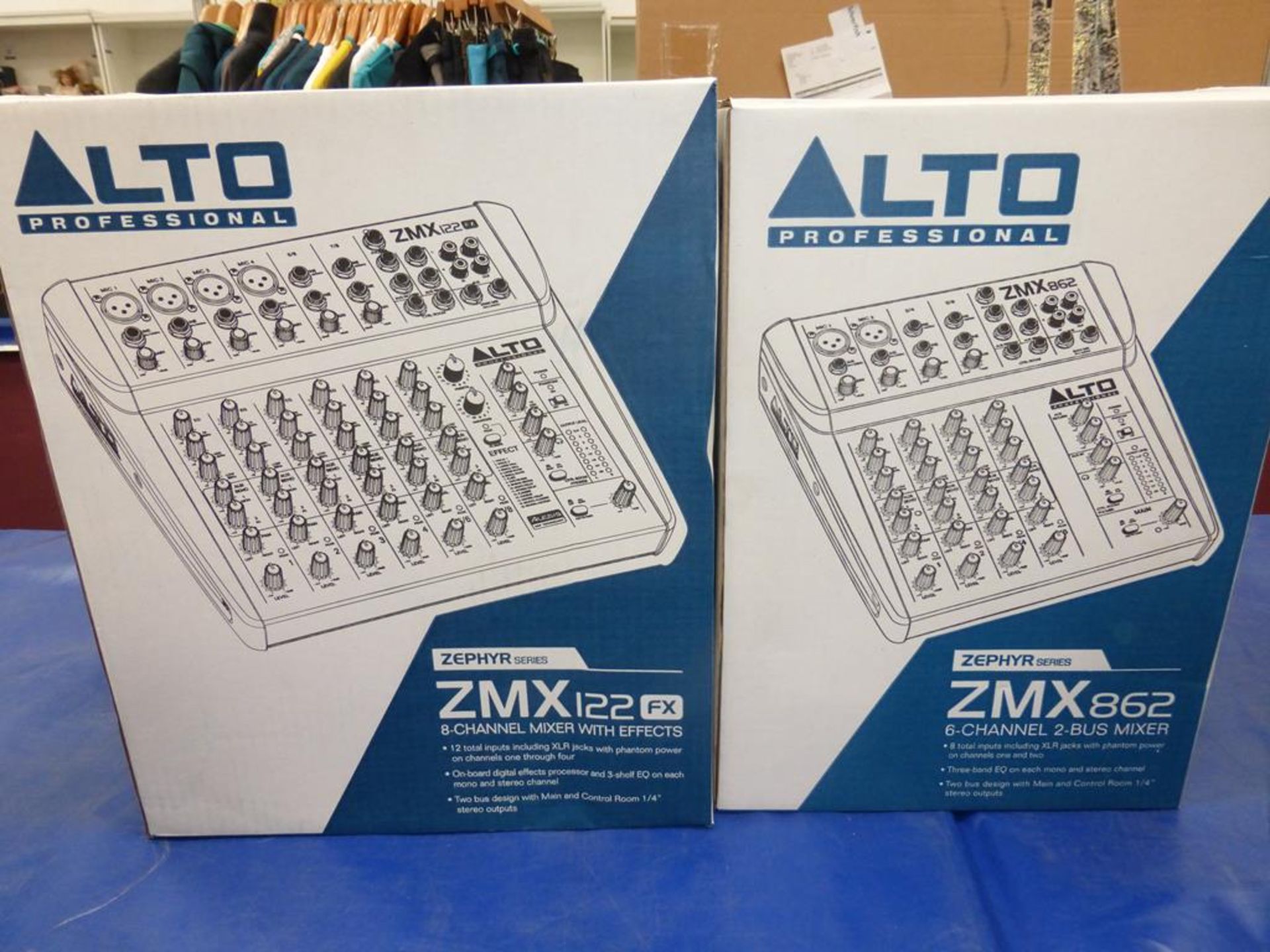 * Alto ZMX122FX 9-Channel Mixer (RRP £106) together with an Alto ZMX862 6-Channel Mixer (RRP £65)