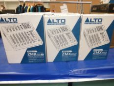 * Alto ZMX122FX 8-Channel Mixer (RRP £106) together with two Alto ZMX862 6-Channel Mixer (RRP £65