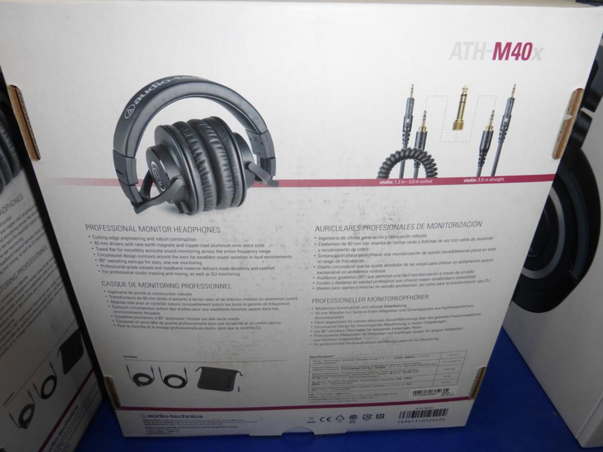 * Audio-Technica ATH M40X Professional Headphones (RRP £60) - Image 2 of 2