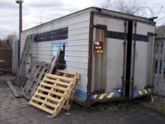 Lorry box body, currently used for storage purposes. Excluding contents where lotted