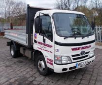 Toyota Dyna 350 D-4D twin rear wheeled Drop Side Lorry, Registration: YN63 JYA, Mileage at time of