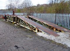 A set of bespoke heavy duty inspection ramps, advised capacity of circa 8 tonne. *Ramps currently