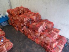 Large quantity of sacked mixed logs