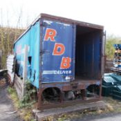 Lorry box body, currently used for storage purposes. Excluding contents where lotted