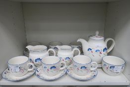A Royal Doulton 'Windermere' Tea Service from the 'Expressions' Range including Teapot, Milk Jug,