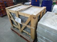 A Pallet of 100 x 100mm Tumbled Travertine Light Beige Tiles. Please note there is a £10 plus VAT