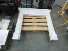 * A Marble Fireplace complete with surround and hearth. Please note there is a £5 plus VAT Lift