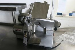 * A 240V Vector Meat Slicer DOM 2003 with Tray. This lot is Buyer to Remove. This lot is located