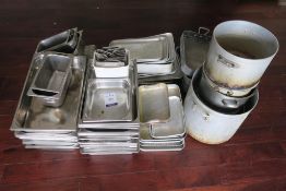 * A Quantity of Cooking Trays, Pans etc. This lot is Buyer to Remove. This lot is located at
