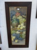 A Framed Giovanni Barbaro Watercolour Still Life of Fruit 74cm x 28.5cm (est £100-£200)