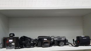 A Lot to include: Polaroid Land Camera 'Super Swinger', Pentax IQZoom 120 Camera, Yashica Lynx-