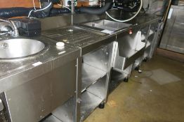 * A Stainless Steel Under Bar Fitting to include Sink, Drainer, Ice Store, Shelving, Bottle Bin on