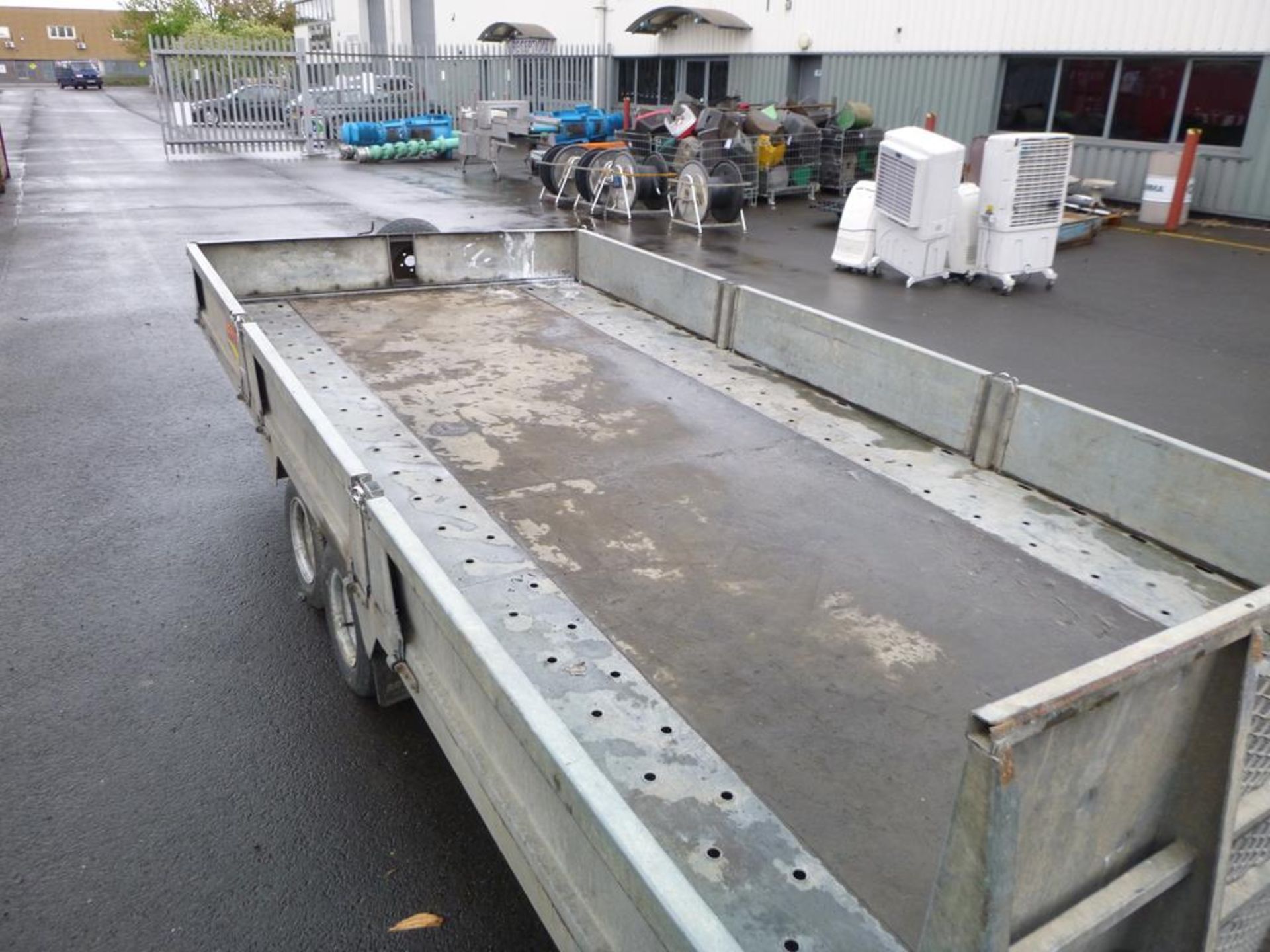 * A Bateson Twin Axle Tilt Bed Car/ Plant Trailer with Galvanised Body and Drop Down Sides, Spare W - Image 10 of 10