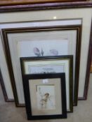 A Selection of Framed Prints and Embroidery Work (est £20-£40)