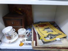 A Selection of Collectables including Motoring Badges, Commemorative Mugs, Scrap Album including Key