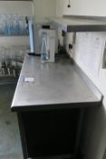 * Stainless Steel Workbench (H 98cm, W 180cm, D 66cm) together with S/S Shelf (L 170cm, D 32cm), a