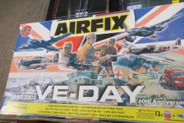 An Airfix V.E. Day Multi Kit, Partially Completed (est £20-£40)