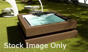 Iberspa Spa Cube comprising low level above ground Spa Tub with Baloa Hot Tub Controls incorporating