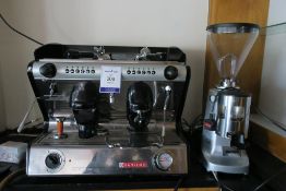 * A Sanremo Twin Coffee Machine Model Milano No 20872 (240V) together with a Mazzler Luigi Coffee