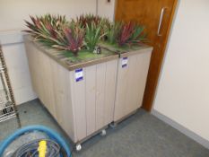 2 x Mobile artificial plant displays