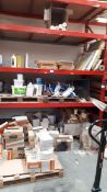 Contents to 1 bay of racking, including an assortment of tiles