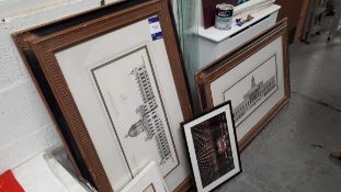 Assortment of framed prints