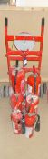 Fire trolley, with 6 x various fire extinguishers