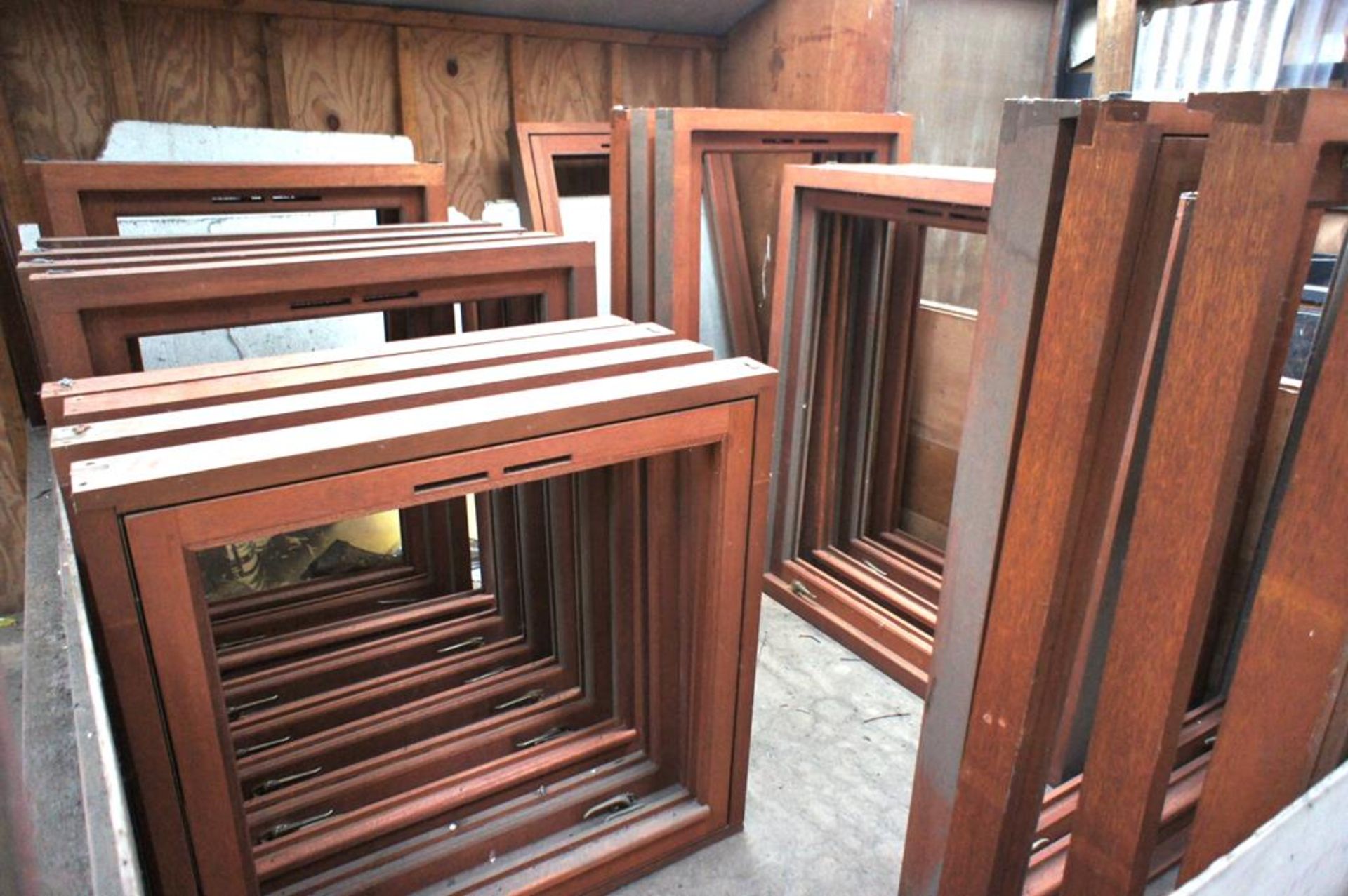 4 x Hardwood Unglazed Window Units