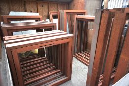 2 x Hardwood Unglazed Window Units