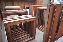 4 x Hardwood Unglazed Window Units