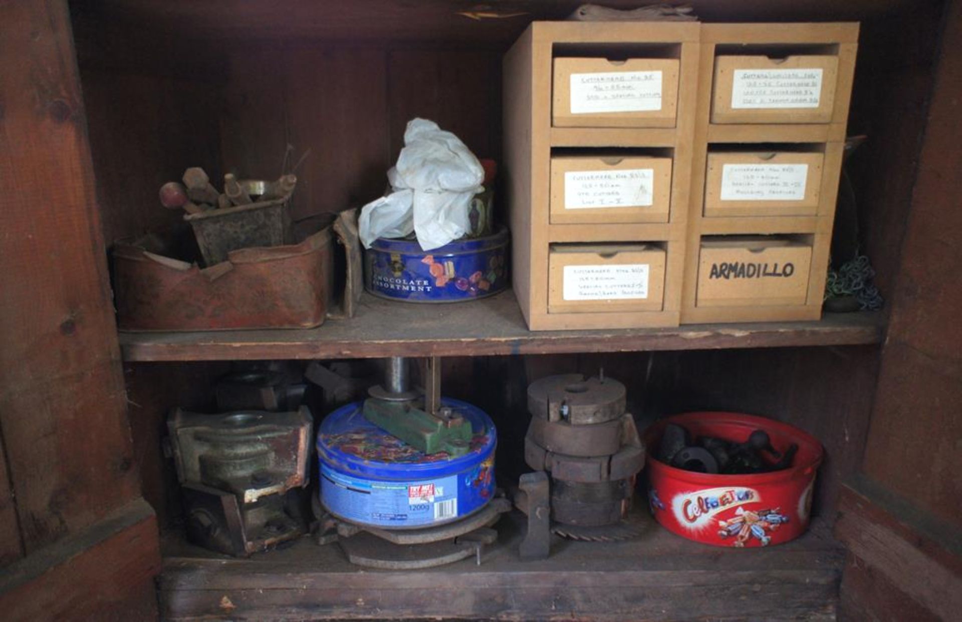 Wadkin MF Chain & Chisel Morticer, Tooling and contents of Cabinet - Image 6 of 19