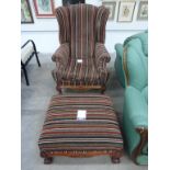 This is a Timed Online Auction on Bidspotter.co.uk, Click here to bid. Wingback Fireside Armchair