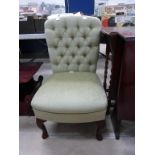 This is a Timed Online Auction on Bidspotter.co.uk, Click here to bid. Green Upholstered Nursing