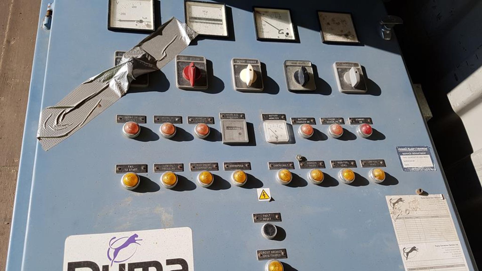 Puma Generator Control Panel. - Image 2 of 9