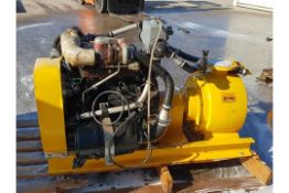 Desmi Skid Mounted Water Pump with Desmi Lombardini 4 cylinder Turbo Diesel Engine.