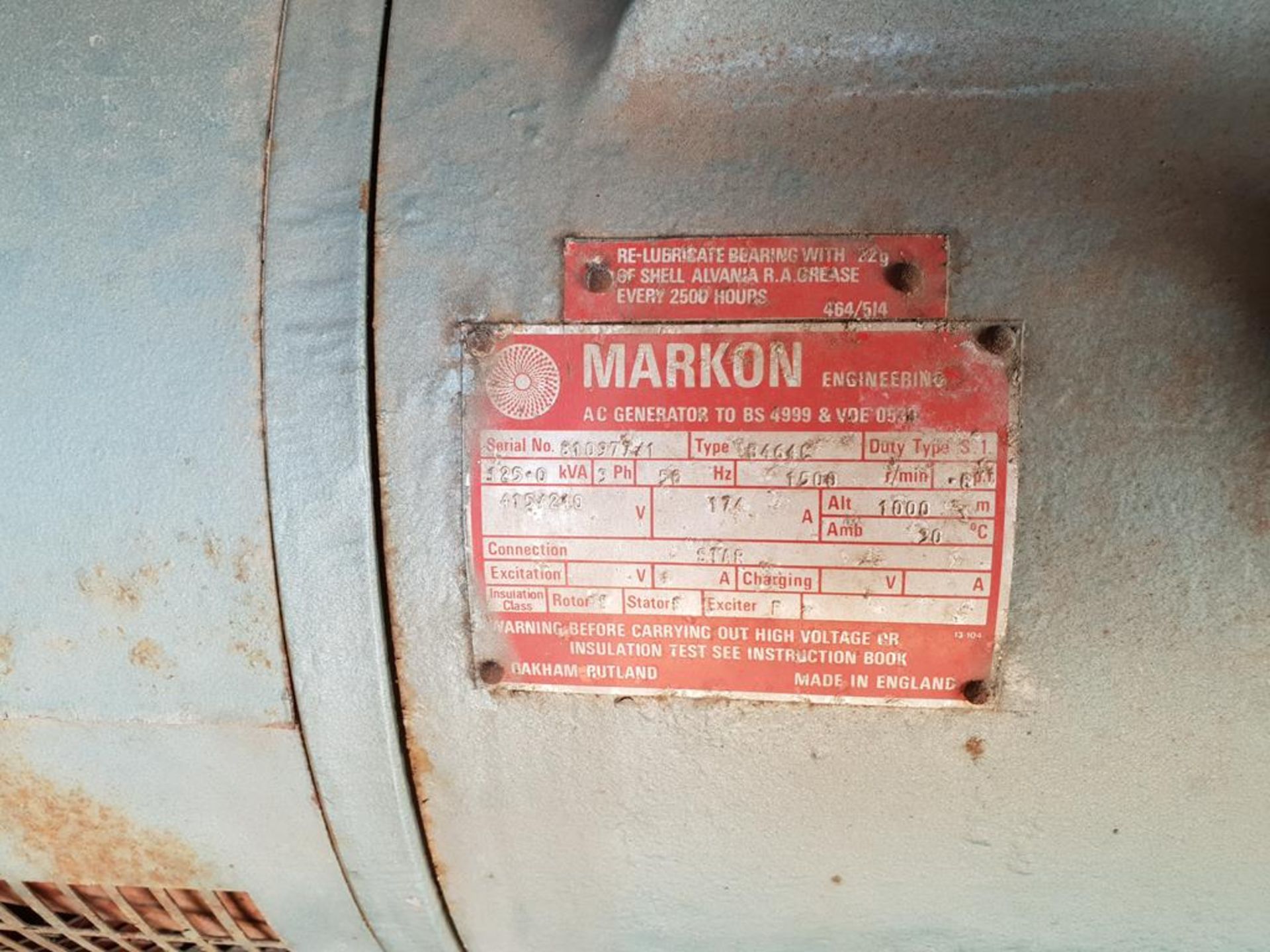 Cummins/ Markon 125KVA Standby generator. - Image 4 of 7