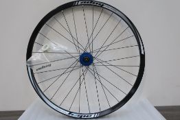 A New Boxed Hope Tech 27.5 35W Pro 4 Blue Front Wheel