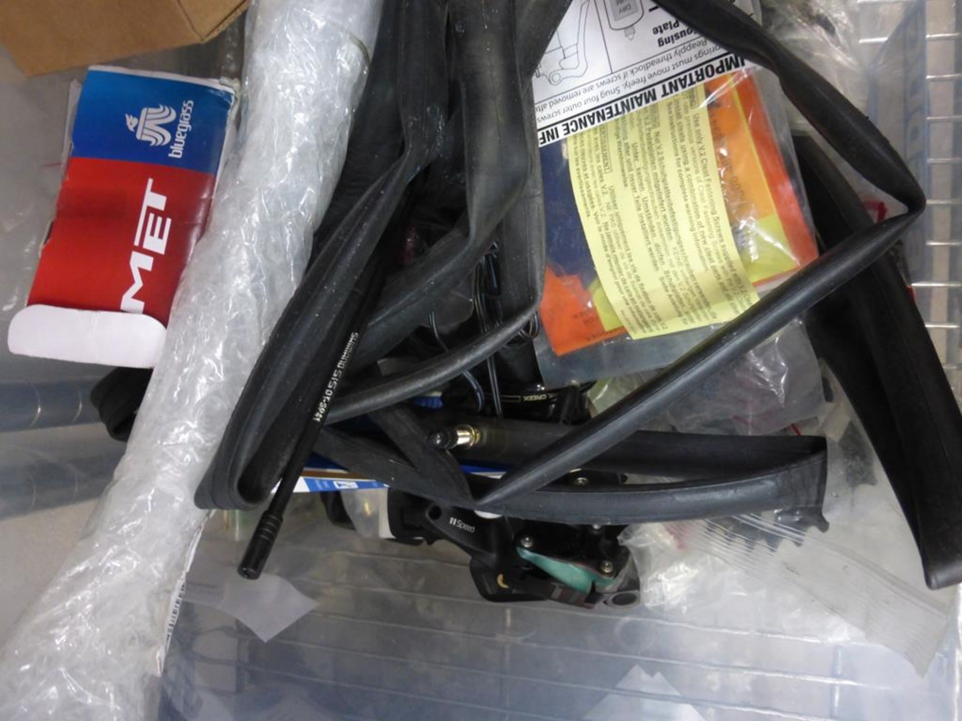 3 Tubs of assorted Cycle Parts, Breaks, Reflectors, Levers, Tubes etc - Image 12 of 13