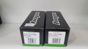 Hope Pro 4 Front 24H Black QR and 20mm Bicycle Hubs (2)