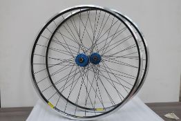 A Pair of New Mavic Open Pro Wheels fitted with Hope Hoops Pro 4 Hubs (622 x 15C ALU S6000)