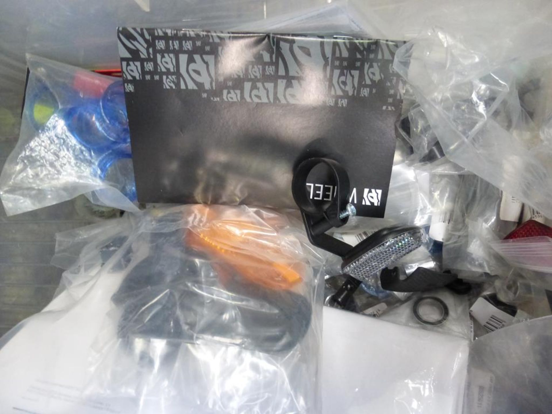 3 Tubs of assorted Cycle Parts, Breaks, Reflectors, Levers, Tubes etc - Image 6 of 13