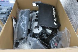 Box of Cycle Parts to include Stabilisers, Seat Posts, Reflectors etc