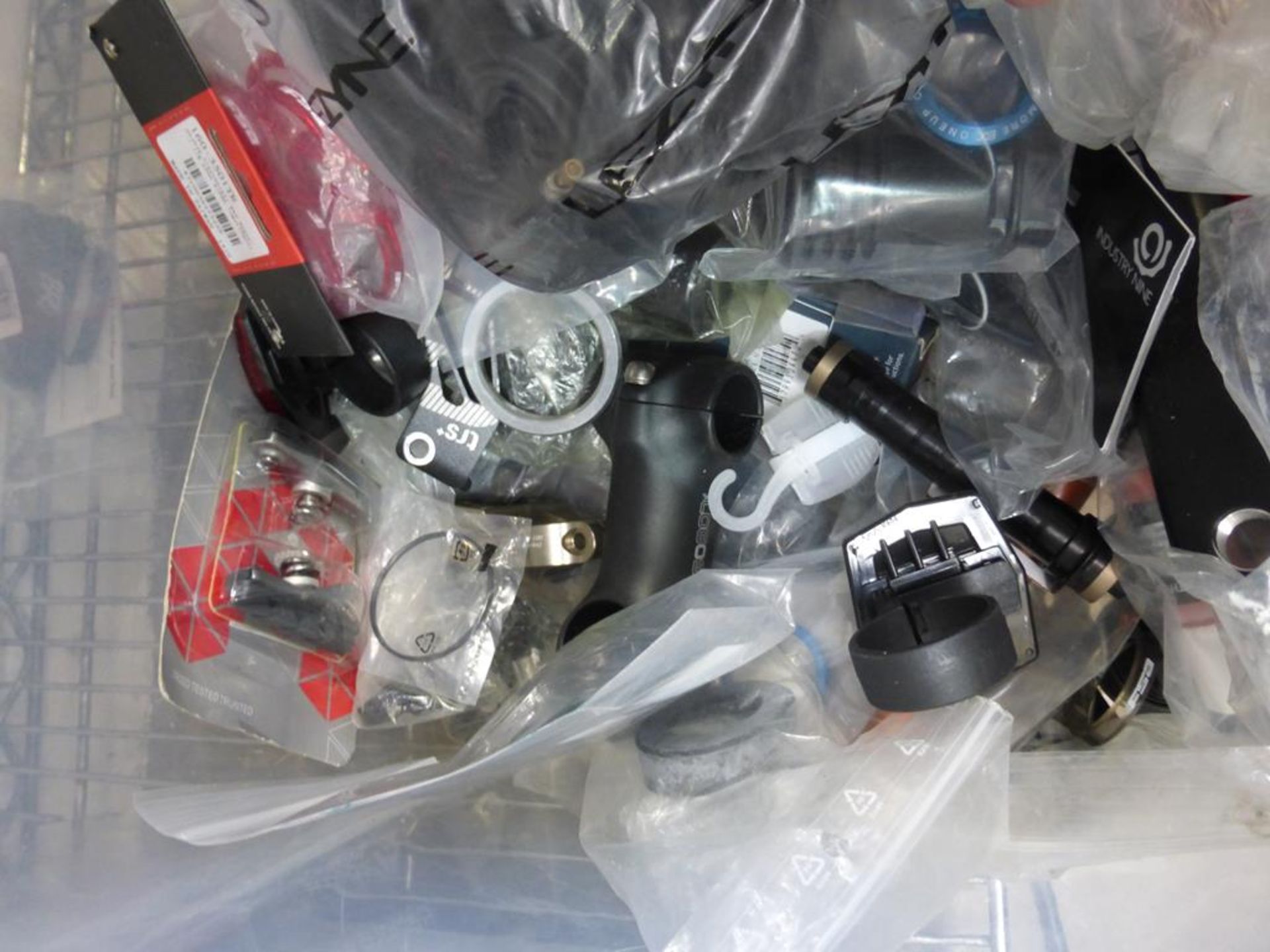 3 Tubs of assorted Cycle Parts, Breaks, Reflectors, Levers, Tubes etc - Image 8 of 13