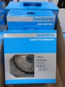 Shimano Shift Lever, Disc Rotor and Cassette Sprocket